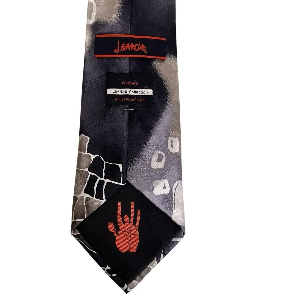 Vintage J Garcia Arches Silk Tie Limited Collection Abstract Geometric 2000s